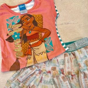 3T Disney Moana top with skirt